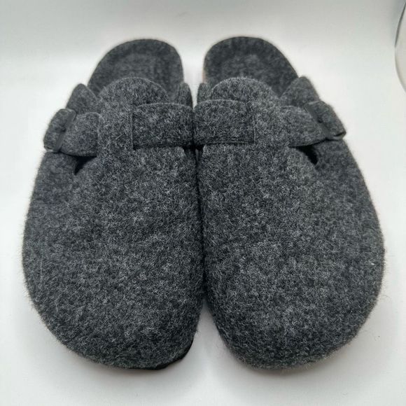 CUSHIONAIRE Womens Clog 8.5 GRAY WOOL - Picture 2 of 7